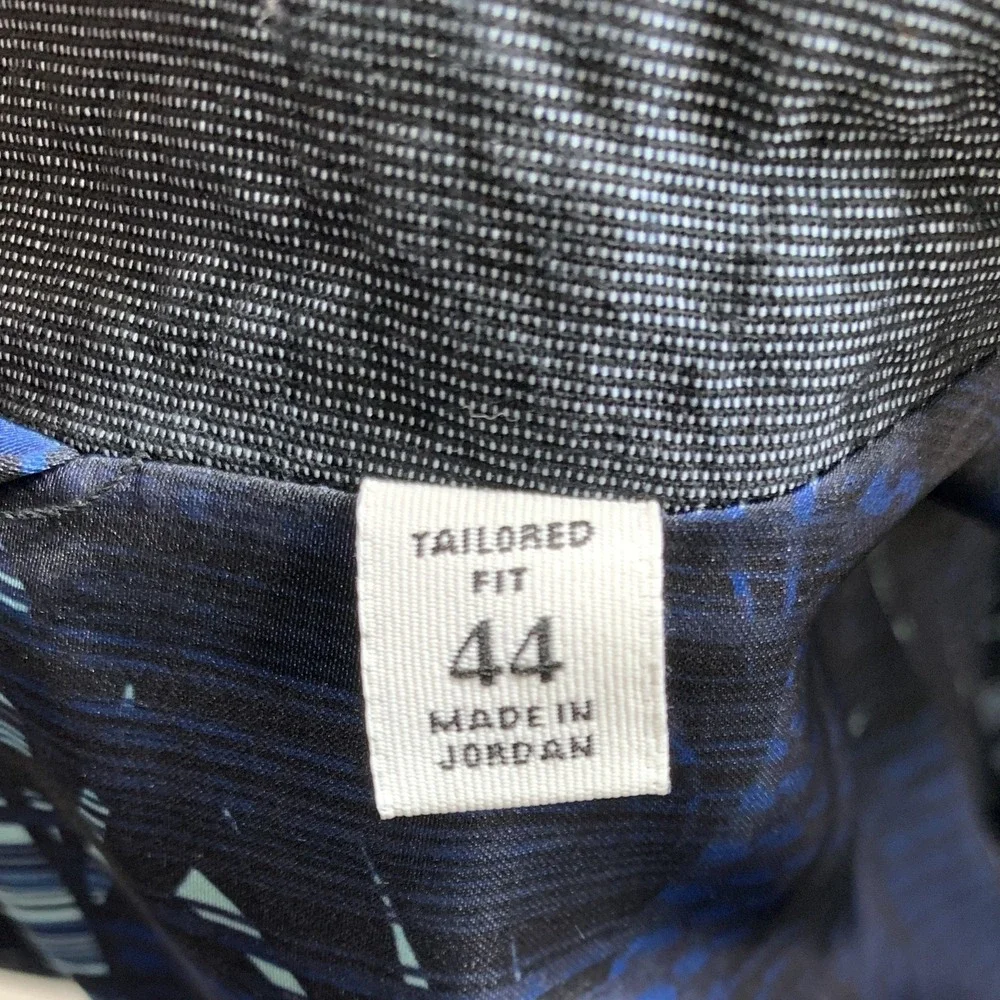 Robert Graham Barrichello Seersucker Sport Coat Mens 44 Tailored Fit Grey Blazer